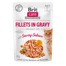 Влажный корм для кошек Brit Care Cat pouch с филе лосося в соусе 85 г (100530/0525)