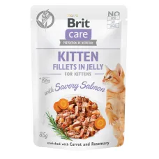 Влажный корм для котят Brit Care Cat pouch с лососем в желе 85 г (100537/0594)