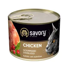 Вологий корм для стерилізованих кішок Savory Cat Can Adult Sterilised з куркою 200 г (30754) Вологий корм для стерилізованих кішок Savory Cat Can Adult Sterilised з куркою 200 г (30754)