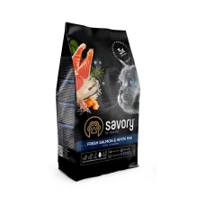 Корм для кошек с длинной шерстью Savory Gourmand Fresh Salmon & White Fish с лососем 400 г (30013)