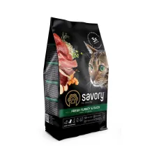 Корм для кошек требовательных Savory Gourmand Fresh Turkey & Duck с индейкой и уткой 400 г (30044)