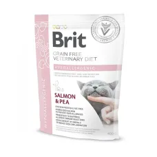 Корм для кошек с пищевой аллергией Brit Veterinary Diet Hypoallergenic с лососем 0.4 кг (170961/528387) Корм для кошек с пищевой аллергией Brit Veterinary Diet Hypoallergenic с лососем 0.4 кг (170961/528387)