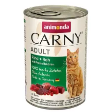 Вологий корм для кішок Animonda Carny Adult Beef Venison with Cowberries з яловичиною оленіною та брусницею 400 г (AM-83716) Вологий корм для кішок Animonda Carny Adult Beef Venison with Cowberries з яловичиною оленіною та брусницею 400 г (AM-83716)