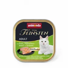 Вологий корм Animonda Vom Feinsten Adult для кішок з індичкою куркою та травами 100 г (AM-83265) (11054) Вологий корм Animonda Vom Feinsten Adult для кішок з індичкою куркою та травами 100 г (AM-83265) (11054)