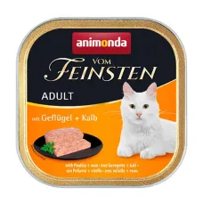 Вологий корм для кішок Animonda Vom Feinsten Adult Poultry+Veal з птахом та телятиною 100 г (AM-83200) Вологий корм для кішок Animonda Vom Feinsten Adult Poultry+Veal з птахом та телятиною 100 г (AM-83200)
