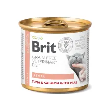 Влажный корм для кошек Brit Veterinary Diet Renal хроническая почечная недостаточность с тунцом и лососем 200 г (100714/9870) Влажный корм для кошек Brit Veterinary Diet Renal хроническая почечная недостаточность с тунцом и лососем 200 г (100714/9870)