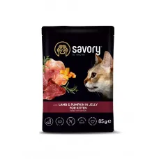 Вологий корм для кошенят Savory ягня з гарбузом в желе 85 г (20086) Вологий корм для кошенят Savory ягня з гарбузом в желе 85 г (20086)