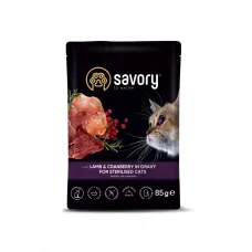 Вологий корм для стерилізованих кішок Savory ягня з журавлиною в соусі 85 г (20093) Вологий корм для стерилізованих кішок Savory ягня з журавлиною в соусі 85 г (20093)