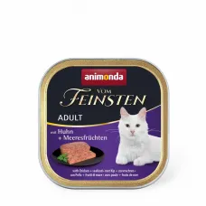 Вологий корм для кішок Animonda Vom Feinsten Adult with Chicken Seafood з куркою та морепродуктами 100 г (AM-83306) Вологий корм для кішок Animonda Vom Feinsten Adult with Chicken Seafood з куркою та морепродуктами 100 г (AM-83306)