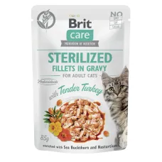 Влажный корм для кошек Brit Care Cat Sterilized с индейкой в соусе 85 г (101045) Влажный корм для кошек Brit Care Cat Sterilized с индейкой в соусе 85 г (101045)