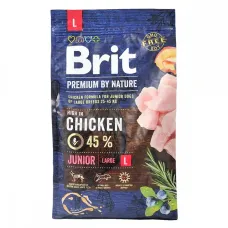Сухий корм для цуценят та молодих собак великих порід Brit Premium Junior L з куркою 3 кг (170823/6420)