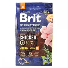 Сухий корм для цуценят та молодих собак середніх порід Brit Premium Junior M з куркою 3 кг (170813/6321)
