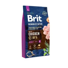 Сухий корм для дорослих собак дрібних порід Brit Premium Adult S з куркою 8 кг (170811/6307)