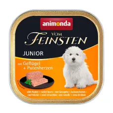 Вологий корм для цуценят Animonda Vom Feinsten Junior Poultry Turkey hearts з птахом та індичкою 150 г (AM-82621) Вологий корм для цуценят Animonda Vom Feinsten Junior Poultry Turkey hearts з птахом та індичкою 150 г (AM-82621)