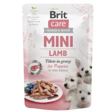 Вологий корм для цуценят Brit Care Mini pouch з ягнятком 85 г (100216/4418/100911)