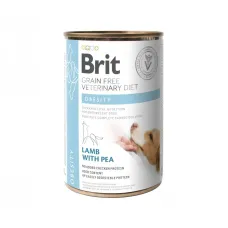 Влажный корм для собак Brit Vet Diets Obesity с ожирением с ягненком и горохом 400 г (100283/6115) Влажный корм для собак Brit Vet Diets Obesity с ожирением с ягненком и горохом 400 г (100283/6115)