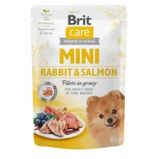 Вологий корм для собак Brit Care Mini pouch з лососем та кроликом 85 г (100913/100218/4432)