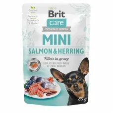 Вологий корм для собак Brit Care Mini pouch з лососем та оселедцем 85 г (100219/4449/100914)