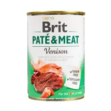 Вологий корм для собак Brit Pate & Meat Venison з куркою та оленіною 400 г (100866/100078/0328)