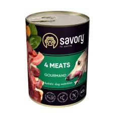 Вологий корм для дорослих собак усіх порід Savory з чотирма видами м'яса 400 г (30396) Вологий корм для дорослих собак усіх порід Savory з чотирма видами м'яса 400 г (30396)