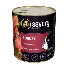 Влажный корм Savory для взрослых собак всех пород с индейкой 800 г (30525) (11370)