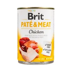 Вологий корм для собак Brit Pate & Meat Chicken з куркою та яловичиною 400 г (100859/100073/0281)
