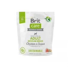 Cухой корм для собак Brit Care Dog Sustainable Adult Medium Breed с курицей и насекомыми 1 кг (172175)