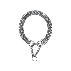 Нашийник зашморг для собак Trixie потрійний хромований 45 см Сріблястий (2265)
