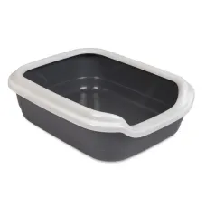 Туалет для кішок з бортиком Природа Comfort L 39x49x15 см Сіро-білий (PR241698) Туалет для кішок з бортиком Природа Comfort L 39x49x15 см Сіро-білий (PR241698)