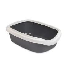 Туалет для кішок з бортиком Природа Comfort М 41х30х13, 5 см Сіро-білий (PR241699) Туалет для кішок з бортиком Природа Comfort М 41х30х13, 5 см Сіро-білий (PR241699)