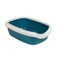 Туалет для кішок з бортиком Природа Comfort М 41х30х13,5 см Синьо-білий (PR241738) Туалет для кішок з бортиком Природа Comfort М 41х30х13,5 см Синьо-білий (PR241738)