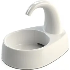 Поїлка-фонтан для собак Trixie Curved Stream 2,5 л 25х24,5х35 см Білий (24444)