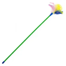 Игрушка для кота Природа Палочка с перьями 50 см Разноцветный (PR240442) Игрушка для кота Природа Палочка с перьями 50 см Разноцветный (PR240442)