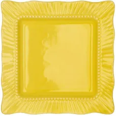 Набір квадратних тарілок BonaDi Yellow 30х30 см Жовтий 6 шт DP230990