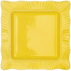 Набір квадратних тарілок BonaDi Yellow 20х20 см Жовтий 6 шт DP230992