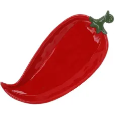 Тарілки BonaDi Ceramic Red Pepper 33х15 см Червоний 2 шт DP231017 Тарілки BonaDi Ceramic Red Pepper 33х15 см Червоний 2 шт DP231017