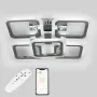 Стельова LED люстра Sunlight W8036/4+1B СR Хром