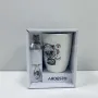 Чашка фарфоровая с ложкой Ardesto Music AR3041BS 320 мл