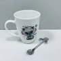 Чашка фарфоровая с ложкой Ardesto Music AR3041BS 320 мл