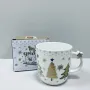 Чашка фарфоровая BonaDi 311-135 Beautiful Winter Елки 360 мл