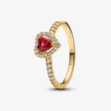 Каблучка No Brand Блискуче червоне серце 168421C02 60