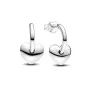Серебряные серьги No Brand открытые хупы с сердцами 293460C00
