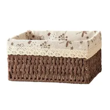 Плетеная корзина для хранения из лозы ANbeauty 22,5х16х11 см Brown (AN0103436)