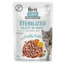 Влажный корм для кошек Brit Care Cat Sterilized с кроликом в соусе 85 г (101050) Влажный корм для кошек Brit Care Cat Sterilized с кроликом в соусе 85 г (101050)