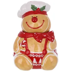 Ємність із кришкою BonaDi Gingerbread Chef для сипучих продуктів 1600 мл Різнокольоровий DP232348