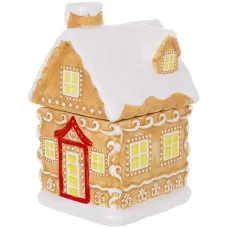 Ємність із кришкою BonaDi Gingerbread house для сипучих продуктів 1100 мл Різнокольоровий DP232351