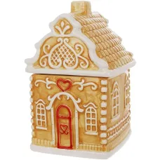 Ємність із кришкою BonaDi Gingerbread house для сипучих продуктів 1250 мл Різнокольоровий DP232352