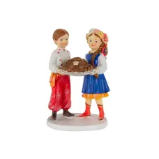 Статуетка Lefard Children with loaf 10х15 см Різнокольоровий (232939)
