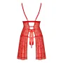 Комплект пеньюар и стринги Obsessive Claussica XS-S Red (SX1134)
