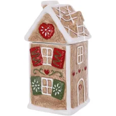 Ємність із кришкою BonaDi Gingerbread House DP для сипучих продуктів 1000 мл Різнокольоровий 233119
